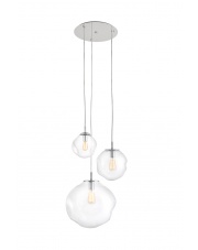 Lampa wisząca Avia 3 10414309 oprawa wisząca nowoczesna chromowa/przezroczysta Kaspa 