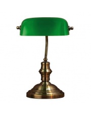 Lampa stołowa Bankers 42cm 105931 oprawa stojąca patyna/zielona Markslojd