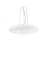 Lampa wisząca Smarties Bianco 031996 Ideal Lux szklana okrągła oprawa wisząca