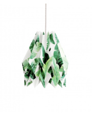 Lampa wisząca Tropical Orikomi papierowa oprawa wisząca z tropikalnym wzorem