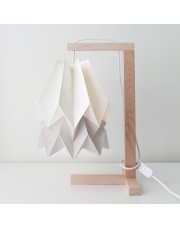 Lampa stołowa Polar White with Light Grey Stripe Orikomi papierowa oprawa stołowa w stylu design
