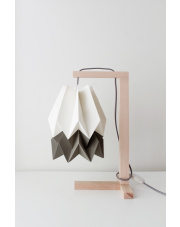 Lampa stołowa Polar White with Alpine Grey Stripe Orikomi papierowa oprawa stołowa w stylu design