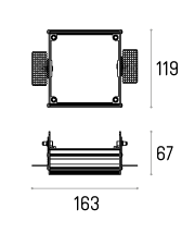 Rama montażowa 4.1859 do lampy wpuszczanej Multiva Evo Trimless Inset 80.1 Labra