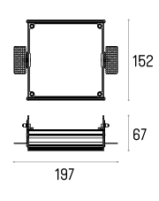 Rama montażowa 4.1805 do lampy wpuszczanej Multiva Evo Trimless Inset 115.1 Labra