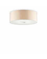 Plafon Woody PL5 090863 Ideal Lux kremowa oprawa sufitowa w minimalistycznym stylu