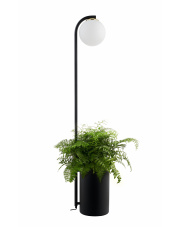 Lampa podłogowa Botanica Deco XL 40851105 KASPA czarna oprawa z kulistym kloszem