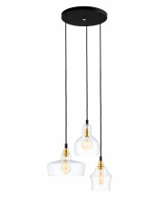 Lampa wisząca Longis 3 Gold 10877305 KASPA elegancka potrójna oprawa w nowoczesnym stylu