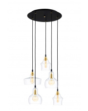 Lampa wisząca Longis 5 Gold 10878505 KASPA elegancka oprawa w nowoczesnym stylu