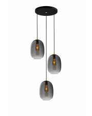 Lampa wisząca Onyx 10892308 KASPA potrójna oprawa na okrągłej podsufitce