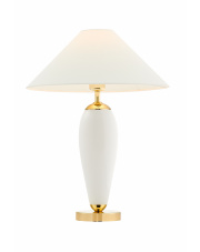 Lampa stołowa Rea 40608101 KASPA biało-złota oprawa w dekoracyjnym stylu