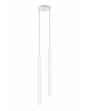 Lampa wisząca Roll 2 10717201 KASPA biała podwójna oprawa w nowoczesnym stylu