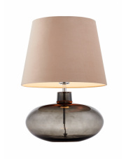 Lampa stołowa Sawa Velvet 41018107 KASPA beżowa oprawa z dymioną podstawą