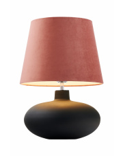 Lampa stołowa Sawa Velvet 41020116 KASPA różowa oprawa z grafitową podstawą