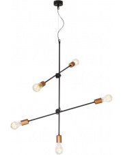 Lampa wisząca STICKS 6270 Nowodvorski Lighting czarno-miedziana wieloramienna oprawa wisząca