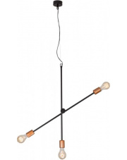 Lampa wisząca STICKS 6268 Nowodvorski Lighting czarno-miedziana potrójna oprawa wisząca