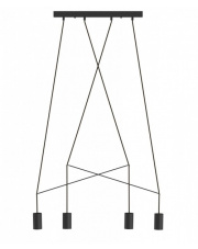 Lampa wisząca IMBRIA 9192 Nowodvorski Lighting czarna geometryczna oprawa sufitowa w nowoczesnym