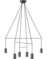 Lampa wisząca IMBRIA 9677 Nowodvorski Lighting czarna geometryczna oprawa sufitowa w nowoczesnym