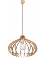 Lampa wisząca IKA D 4174 Nowodvorski Lighting drewniana oprawa w dekoracyjnym stylu