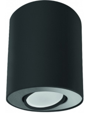 Plafon SET 8902 Nowodvorski Lighting czarno-srebrna oprawa w kształcie tuby