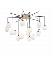 Żyrandol Rhapsody 236964 Ideal Lux nowoczesna lampa w kolorze satynowego mosiądzu