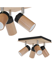 Lampa sufitowa BARON BLACK 4xGU10