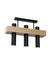 Lampa sufitowa WEST BLACK 3xGU10