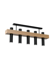 Lampa sufitowa WEST BLACK 5xGU10