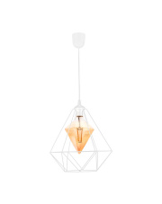 Lampa wisząca ALAMBRE WHITE 1xE27 4W żarówka w zestawie