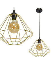 Lampa wisząca LUPO BLACK/GOLD 1xE27