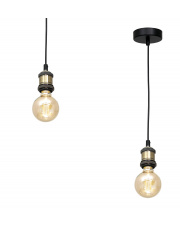 Lampa wisząca EDISON CZARNY/MOSIĄDZ 1xE27