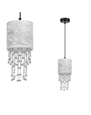 Lampa wisząca ALMERIA SILVER/BLACK 1xE27