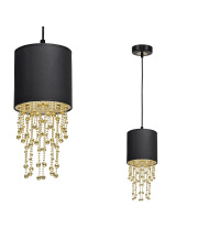 Lampa wisząca ALMERIA BLACK/GOLD 1xE27