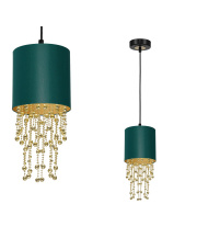 Lampa wisząca ALMERIA GREEN/GOLD 1xE27