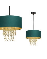 Lampa wisząca ALMERIA GREEN/GOLD 1xE27