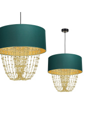 Lampa wisząca ALMERIA GREEN/GOLD 1xE27