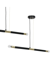 Lampa wisząca BASTONE BLACK / GOLD 2xE14