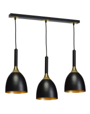 Lampa wisząca CLARK BLACK/GOLD 3xE27