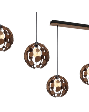 Lampa wisząca GAIA BROWN / WOOD 3xE27 60W