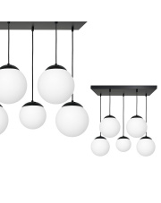 Lampa wisząca LIMA BLACK 5xE14