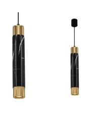 Lampa wisząca MARBLE BLACK/GOLD 1xGU10