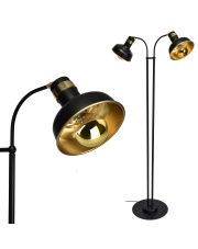 Lampa podłogowa MARGO BLACK/GOLD 2xE27