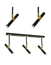 Lampa sufitowa MONZA BLACK / GOLD 3xG9 8W