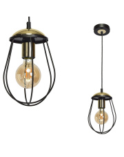 Lampa wisząca OLIMP BLACK / GOLD 1xE27 60W