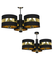 Lampa sufitowa PALMIRA BLACK / GOLD 3xE27 60W