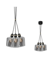 Lampa wisząca RICHMOND BLACK / GOLD 3xE27  Supeł