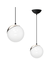 Lampa wisząca SFERA BLACK/CHROME 1xE27 60W