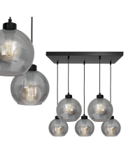 Lampa wisząca SOFIA SMOKED 5xE27