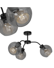 Lampa sufitowa SOFIA SMOKED 3xE27