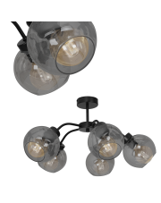 Lampa sufitowa SOFIA SMOKED 5xE27