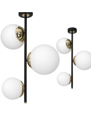 Lampa sufitowa SPARTA BLACK / GOLD 3xE14